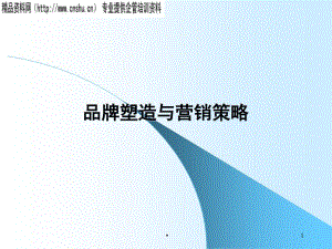 [精選]企業(yè)品牌塑造與營(yíng)銷策略(已改無錯(cuò)字)