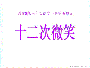 2022語文s版語文三下《十二次微笑》ppt課件1-wenkub.com
