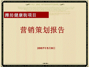 山東濰坊健康街項(xiàng)目營銷策劃報(bào)告(已修改)