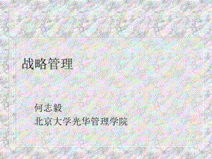 北大光華的戰(zhàn)略管理培訓(xùn)課件-全文預(yù)覽