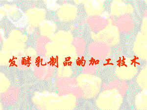發(fā)酵乳制品的加工技術-資料下載頁
