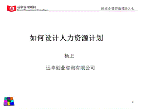 如何設(shè)計(jì)人力資源計(jì)劃(ppt-15頁)(已修改)