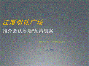 江廈明珠廣場認(rèn)籌活動策劃方案-文庫吧資料