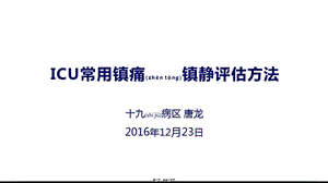 2022年醫(yī)學(xué)專題—icu常用鎮(zhèn)痛鎮(zhèn)靜評(píng)估方法(1)-文庫(kù)吧資料