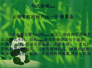 2022年醫(yī)學(xué)專題—病句修改之句式雜糅-全文預(yù)覽