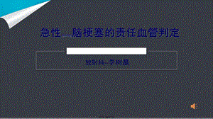 2022年醫(yī)學(xué)專題—急性腦梗塞的責(zé)任血管判定-預(yù)覽頁