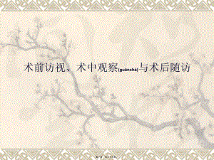 2022年醫(yī)學專題—術前訪視、術中觀察、術后隨訪-wenkub.com
