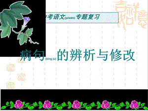 2022年醫(yī)學(xué)專題—病句修改成稿(專業(yè)版)