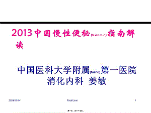 2022年醫(yī)學(xué)專題—慢性便秘2013指南解讀(肛腸)(已修改)