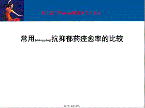 2022年醫(yī)學(xué)專題—常用抗抑郁藥痊愈率的比較-(參考版)
