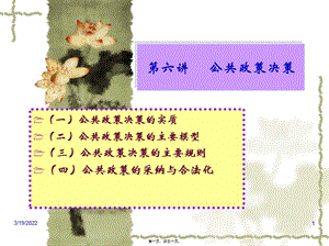 2010張宇公共政策第六講政策決策(完整版)