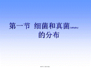 2022年醫(yī)學(xué)專題—第一節(jié)細(xì)菌和真菌的分布-閱讀頁