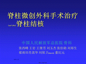 2022年醫(yī)學(xué)專題—脊柱結(jié)核的局部化療(已修改)