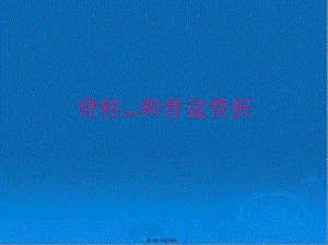 2022年醫(yī)學(xué)專題—脊柱和骨盆骨折(已修改)