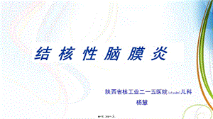 2022年醫(yī)學(xué)專題—結(jié)核性腦膜炎(文件)