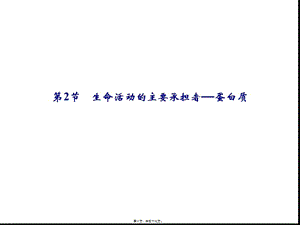 2-2生命活動(dòng)的主要承擔(dān)者─蛋白質(zhì)(必修1)(更新版)