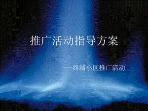 小區(qū)推廣指導(dǎo)方案(專業(yè)版)