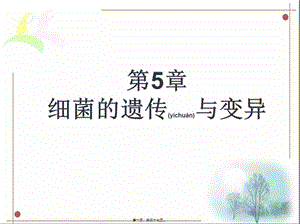 2022年醫(yī)學(xué)專題—第5章-細(xì)菌的遺傳與變異(存儲版)