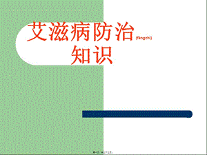 2022年醫(yī)學(xué)專題—艾滋病-閱讀頁