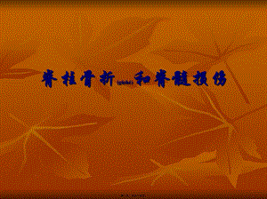2022年醫(yī)學(xué)專題—脊柱骨折脊髓損傷查房2003-在線瀏覽