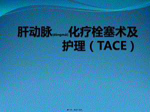 2022年醫(yī)學(xué)專題—肝動(dòng)脈化療栓塞術(shù)(tace)-全文預(yù)覽