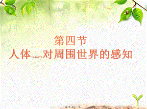 2022年醫(yī)學專題—第四節(jié)人體對周圍世界的感知(編輯修改稿)