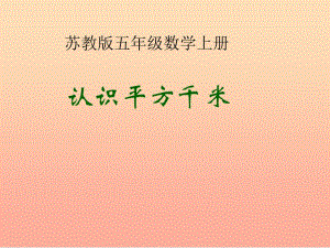 五年級(jí)數(shù)學(xué)上冊(cè)25認(rèn)識(shí)平方千米課件4蘇教版-免費(fèi)閱讀