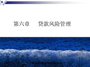 第六章貸款風(fēng)險(xiǎn)管理-文庫(kù)吧在線文庫(kù)