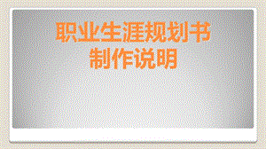 職業(yè)生涯規(guī)劃書制作說明(編輯修改稿)
