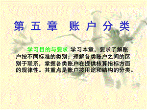 賬戶經(jīng)濟內(nèi)容的分類(專業(yè)版)