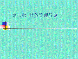 財務(wù)管理導論(ppt34頁)(存儲版)