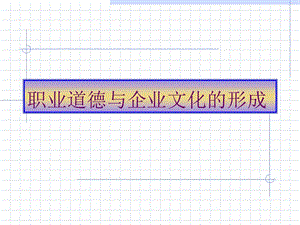 職業(yè)道德的基本觀念(存儲(chǔ)版)
