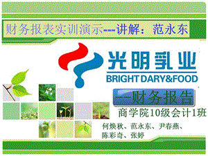 財(cái)務(wù)報(bào)表分析、光明乳業(yè)--ppt展示(更新版)