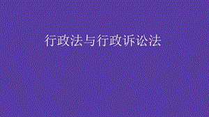 行政法與行政訴訟法概論(存儲(chǔ)版)