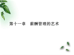 薪酬管理的藝術(shù)概述(存儲(chǔ)版)