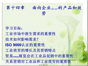 第十四章國際市場營銷面向企業(yè)的產(chǎn)品和服務(wù)(ppt)(已修改)
