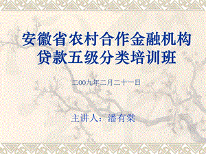 財務(wù)-貸款風險五級分類概要講義-全文預(yù)覽