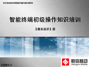 智能終端初級知識培訓(xùn)-服務(wù)ppt課件-全文預(yù)覽