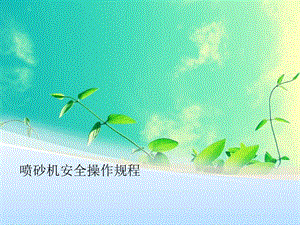 噴砂機安全操作規(guī)程(存儲版)