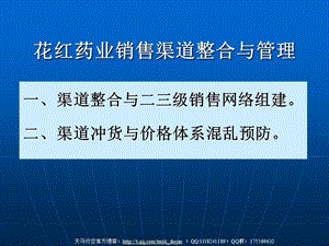 藥品銷售渠道管理ppt課件(專業(yè)版)