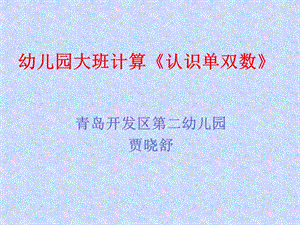 【新整理】幼兒園大班計算《認(rèn)識單雙數(shù)》教育活動課件ppt(文件)