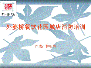 外婆橋餐飲花園城店消防培訓(xùn)(專業(yè)版)