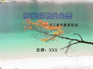 《陽(yáng)光的職業(yè)心態(tài)-員工素質(zhì)教育培訓(xùn)》(已改無(wú)錯(cuò)字)
