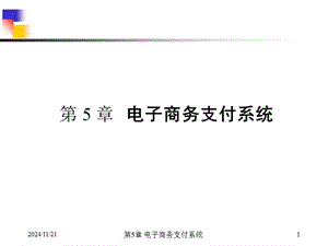 【新版】電子商務支付系統(tǒng)(信息安全-在線瀏覽