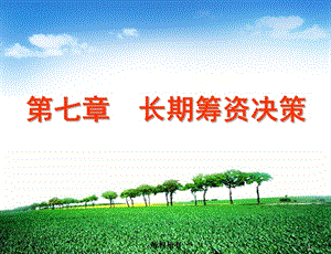 長期籌資決策課件-展示頁