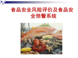 食品安全風(fēng)險(xiǎn)評(píng)價(jià)及食品安全預(yù)警系統(tǒng)課件(存儲(chǔ)版)