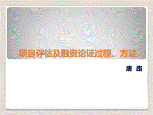 項目評估及融資(完整版)