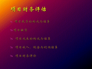 項目財務(wù)評估與構(gòu)成(完整版)