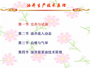 《油井生產(chǎn)技術(shù)原理》ppt課件-免費(fèi)閱讀