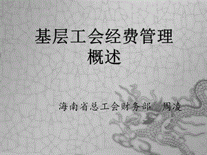 基層工會(huì)經(jīng)費(fèi)管理概述(專業(yè)版)